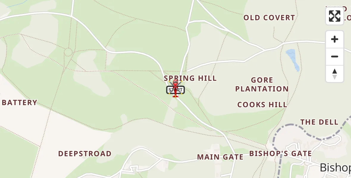 Flight route Air Ambulance Helicopter Old Windsor - Old Windsor, 02 August 2026, 11:27