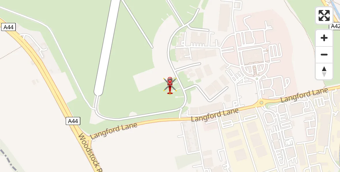 Flight route Air Ambulance Helicopter London Oxford Airport - London Oxford Airport, 02 August 2026, 11:35