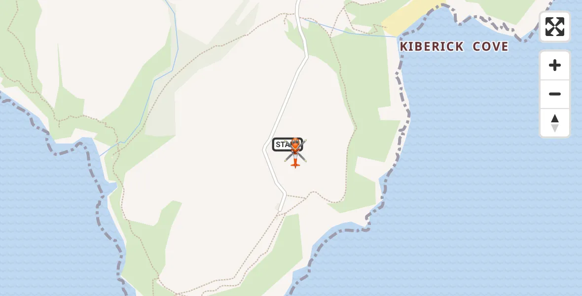 Flight route Coastguard Helicopter Veryan - Veryan, 02 August 2026, 14:42