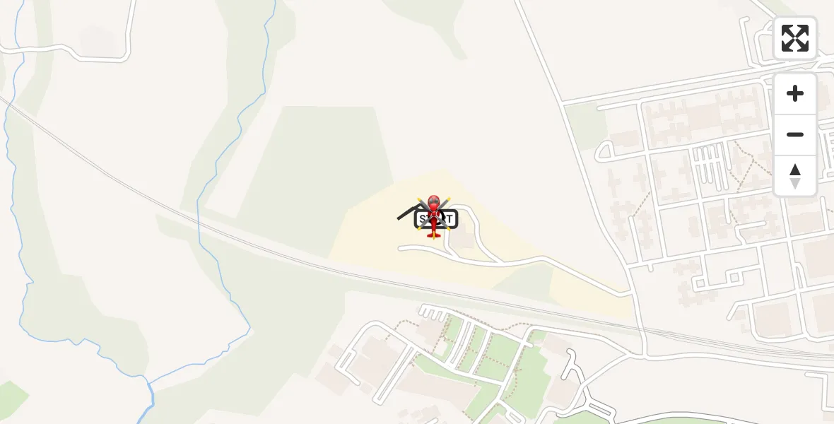 Flight route Air Ambulance Helicopter RAF Cosford - Cosford, 02 August 2026, 15:25