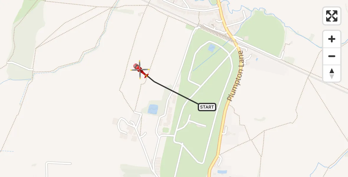 Flight route Air Ambulance Helicopter Lewes - Lewes, 02 August 2026, 16:00