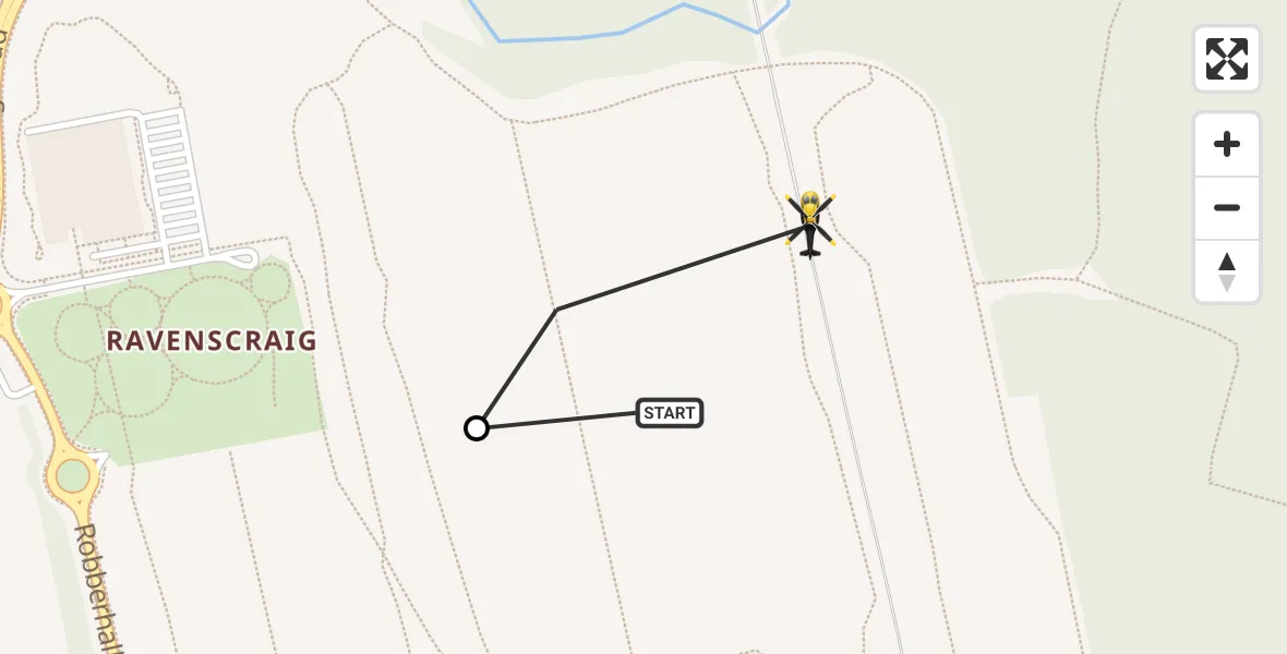 Flight route Police Helicopter Wishaw - New Stevenston, 03 August 2026, 10:36