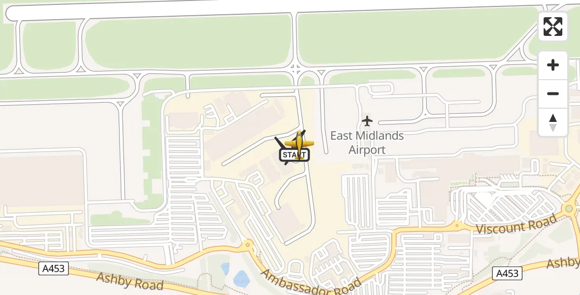 Flight route Police Aircraft East Midlands Airport - East Midlands Airport, 03 August 2026, 15:06