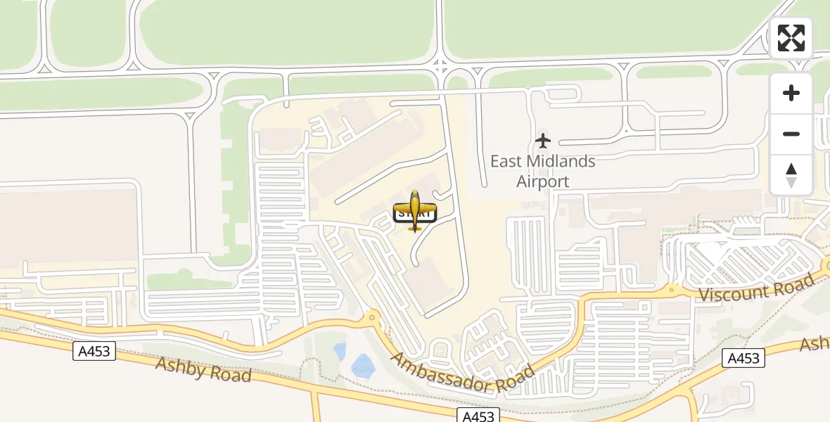 Flight route Police Aircraft East Midlands Airport - East Midlands Airport, 03 August 2026, 15:43