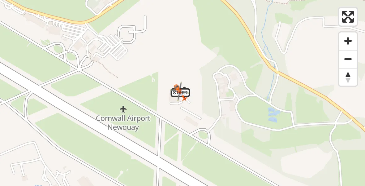 Flight route Coastguard Helicopter Cornwall Airport Newquay - Cornwall Airport Newquay, 04 August 2026, 08:06