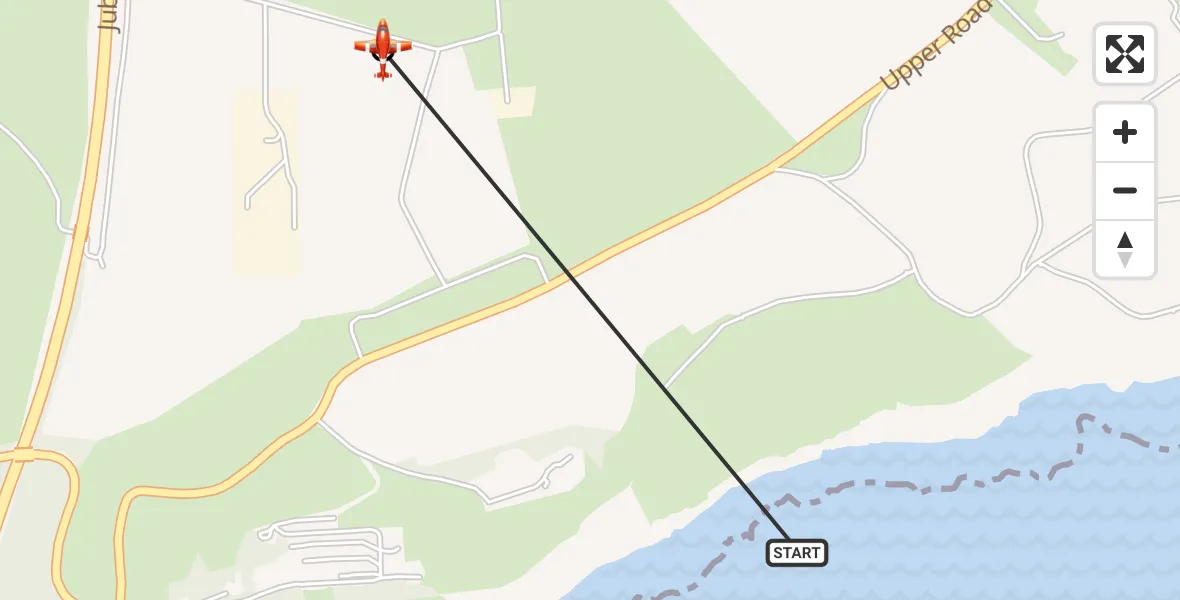 Flight route Coastguard Drone Dover - Swingate Airfield, 04 August 2026, 08:58