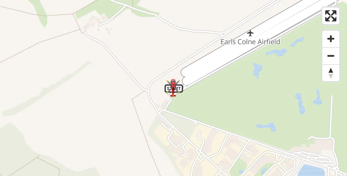 Flight route Air Ambulance Helicopter Earls Colne Airfield - Earls Colne Airfield, 04 August 2026, 10:04