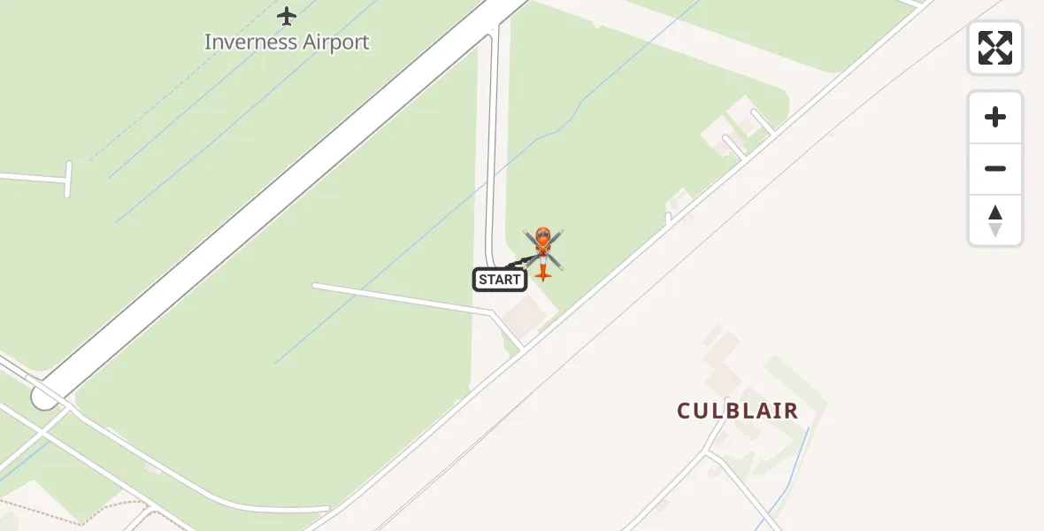 Flight route Coastguard Helicopter Inverness Airport - Inverness Airport, 04 August 2026, 10:17