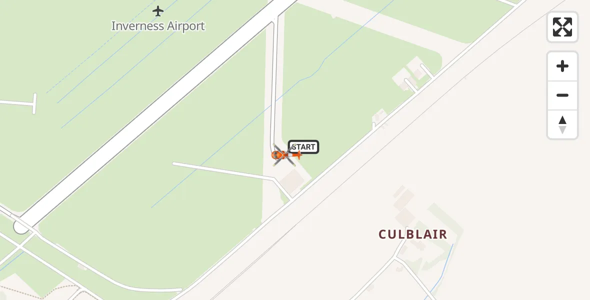 Flight route Coastguard Helicopter Inverness Airport - Inverness Airport, 04 August 2026, 10:27