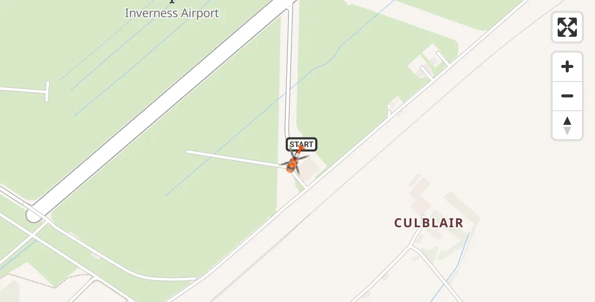 Flight route Coastguard Helicopter Inverness Airport - Inverness Airport, 04 August 2026, 10:36