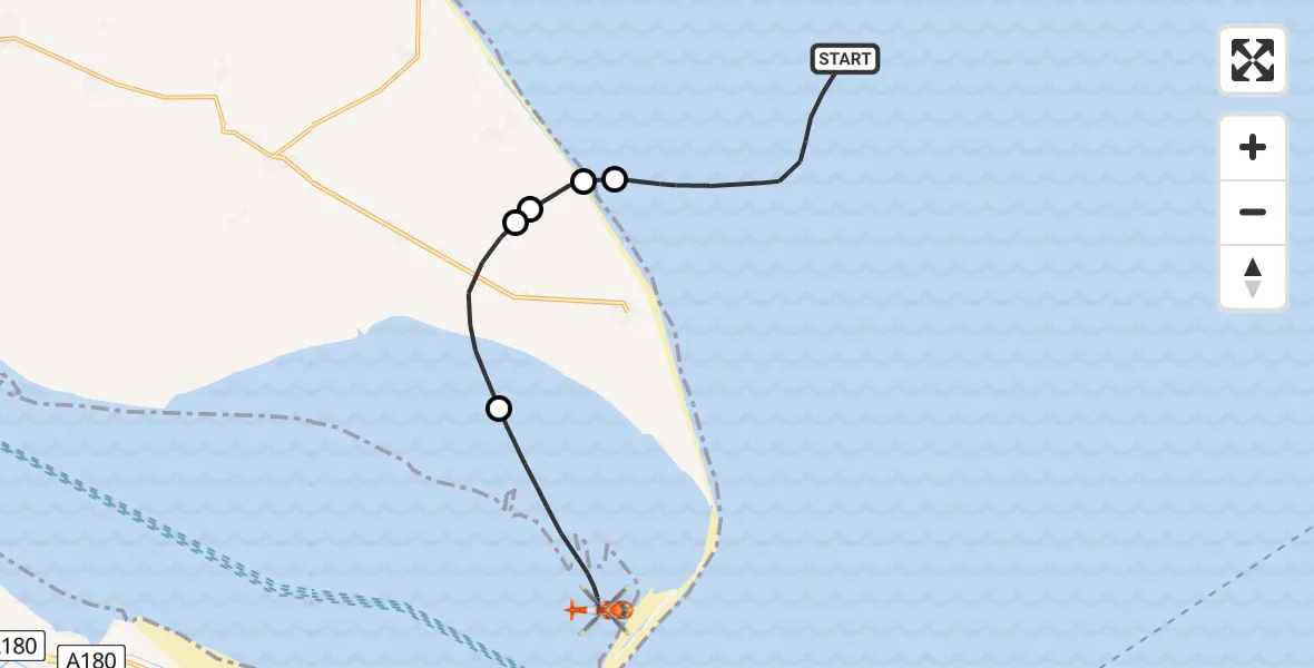 Flight route Coastguard Helicopter North Sea - North Sea, 04 August 2026, 15:26