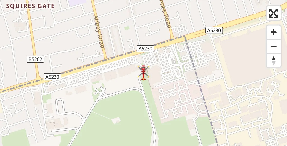 Flight route Air Ambulance Helicopter Blackpool Airport - Blackpool Airport, 04 August 2026, 17:19