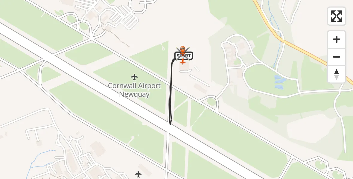 Flight route Coastguard Helicopter Cornwall Airport Newquay - Cornwall Airport Newquay, 05 August 2026, 00:52