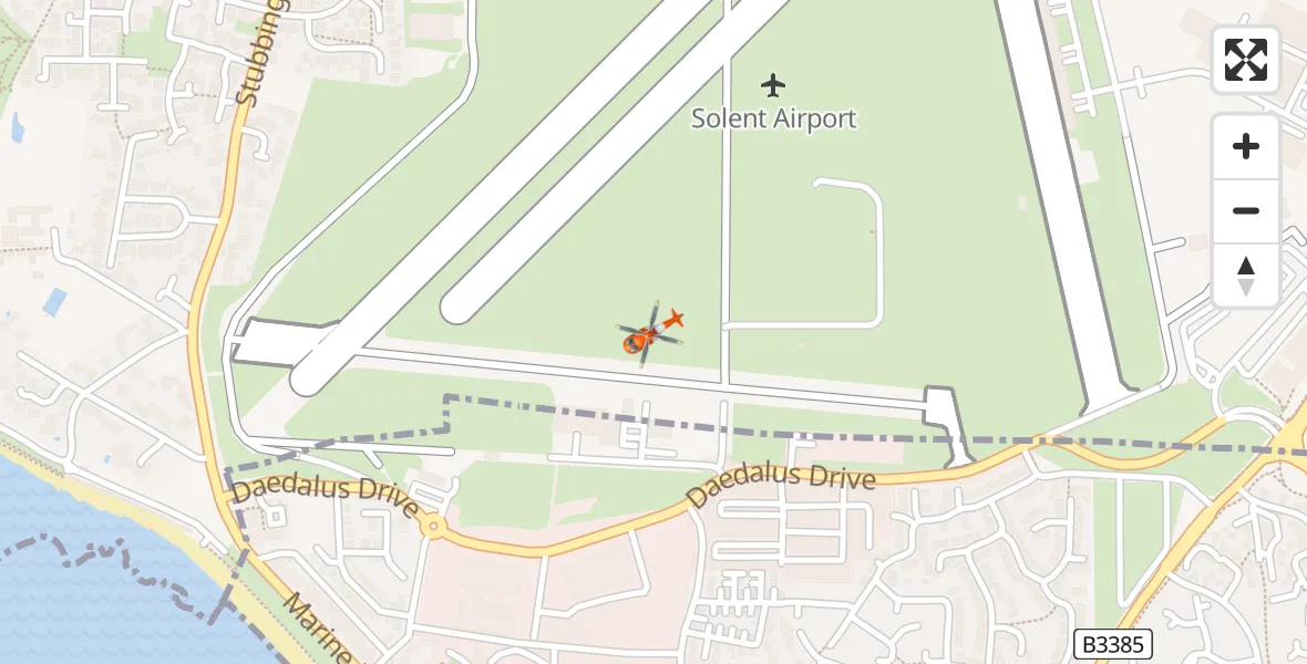 Flight route Coastguard Helicopter Solent Airport - Solent Airport, 05 August 2026, 03:40