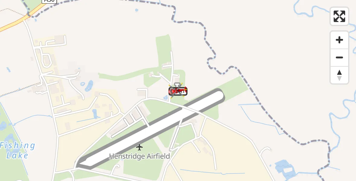 Flight route Air Ambulance Helicopter Henstridge Airfield - Henstridge Airfield, 05 August 2026, 07:24