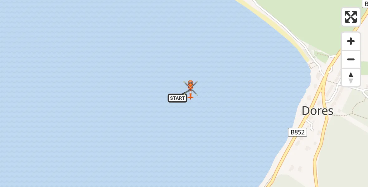 Flight route Coastguard Helicopter Loch Ness - Loch Ness, 05 August 2026, 09:53