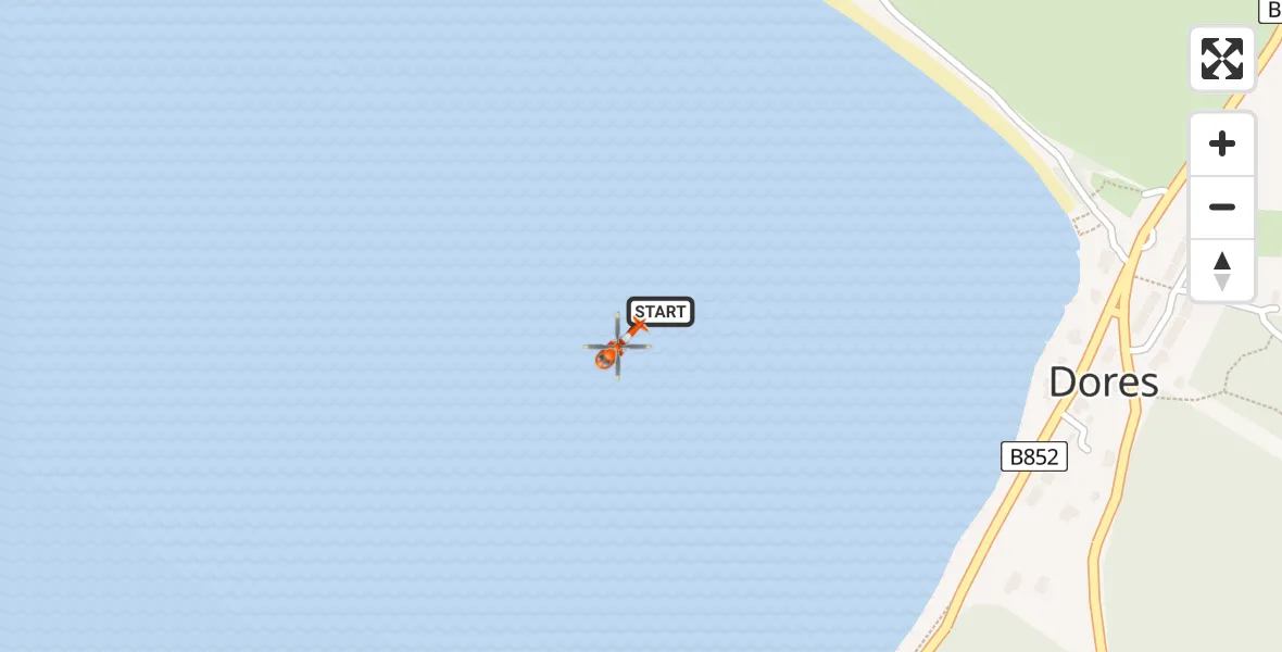 Flight route Coastguard Helicopter Loch Ness - Loch Ness, 05 August 2026, 09:57