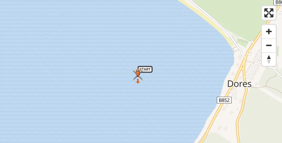 Flight route Coastguard Helicopter Loch Ness - Loch Ness, 05 August 2026, 10:08