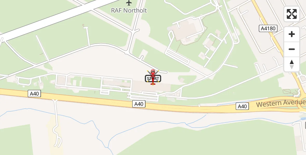 Flight route Air Ambulance Helicopter RAF Northolt - RAF Northolt, 05 August 2026, 12:35