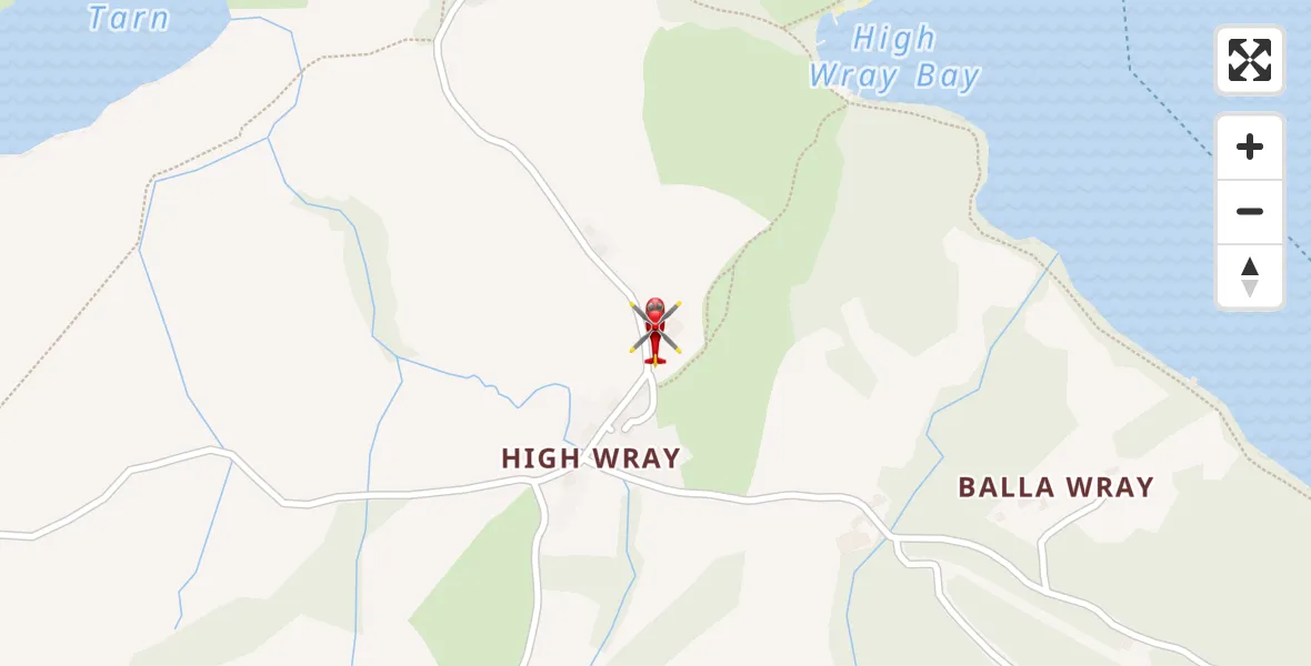 Flight route Air Ambulance Helicopter Claife - Claife, 05 August 2026, 15:16