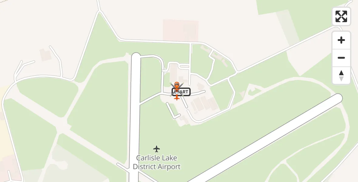 Flight route Coastguard Helicopter Carlisle Lake District Airport - Carlisle Lake District Airport, 05 August 2026, 21:15