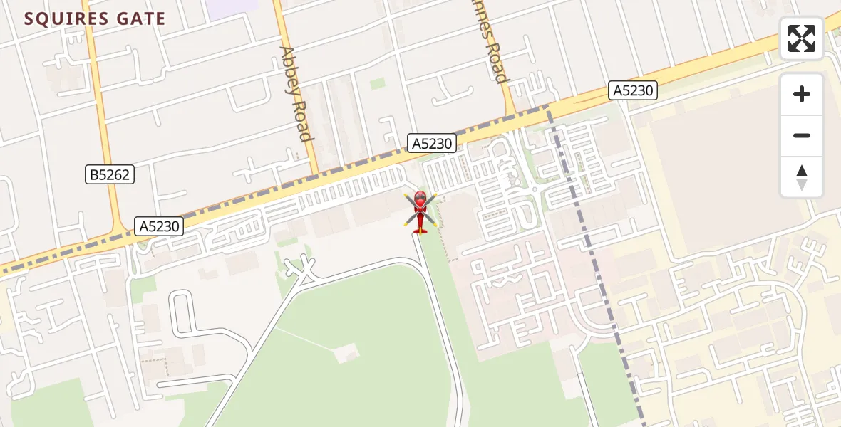 Flight route Air Ambulance Helicopter Blackpool Airport - Blackpool Airport, 06 August 2026, 08:31