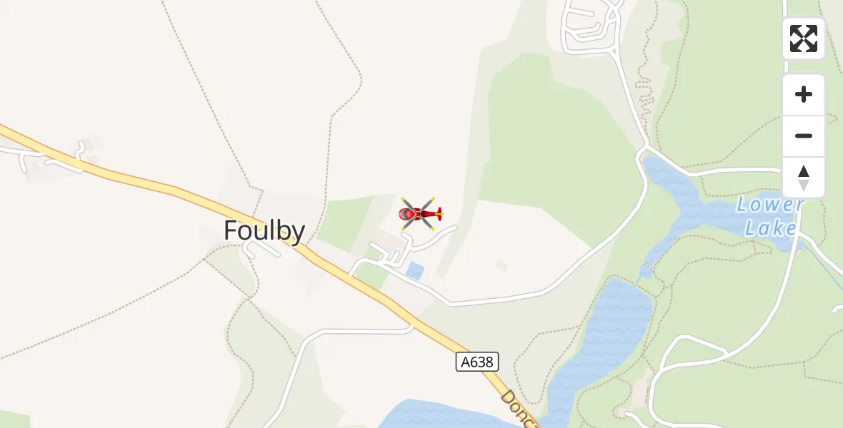 Flight route Air Ambulance Helicopter YAA Nostell Helicopter Port - YAA Nostell Helicopter Port, 06 August 2026, 14:42