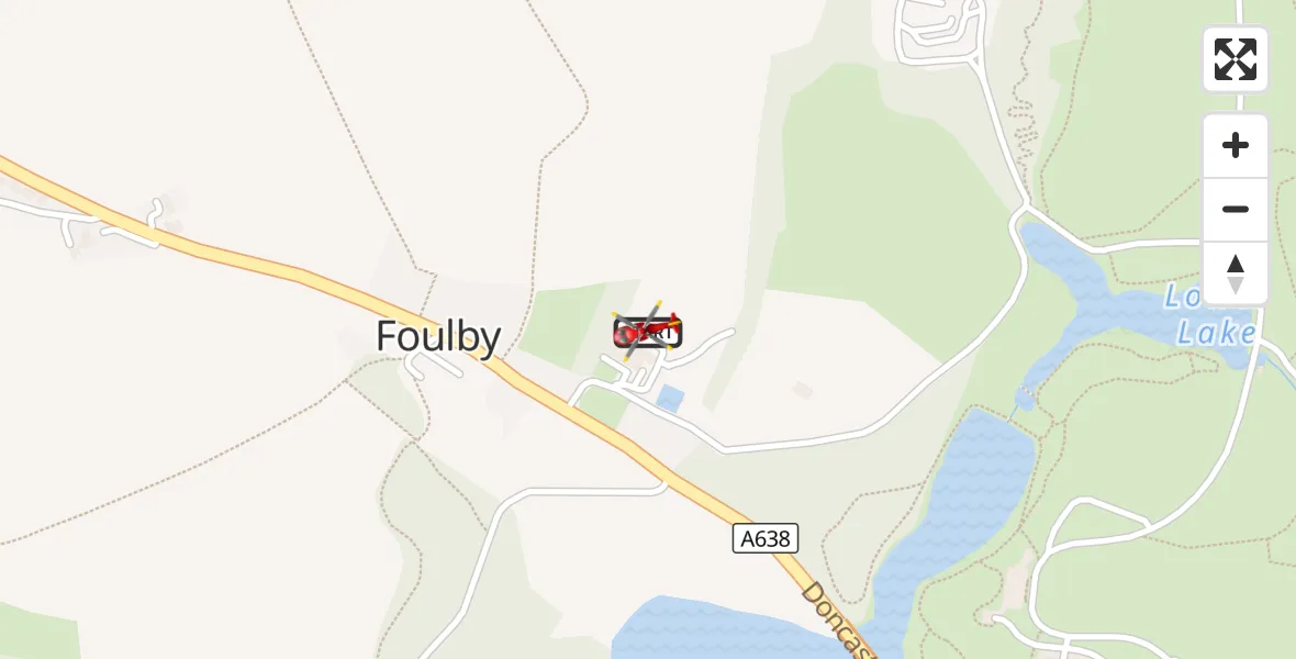 Flight route Air Ambulance Helicopter YAA Nostell Helicopter Port - YAA Nostell Helicopter Port, 06 August 2026, 15:56