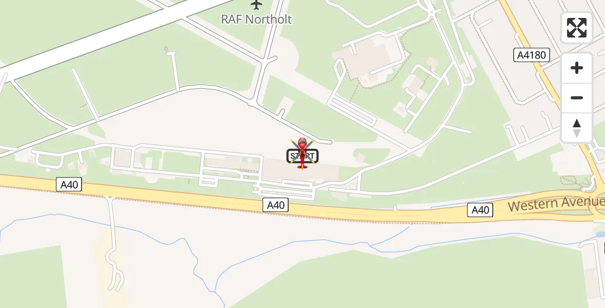 Flight route Air Ambulance Helicopter RAF Northolt - RAF Northolt, 06 August 2026, 20:19