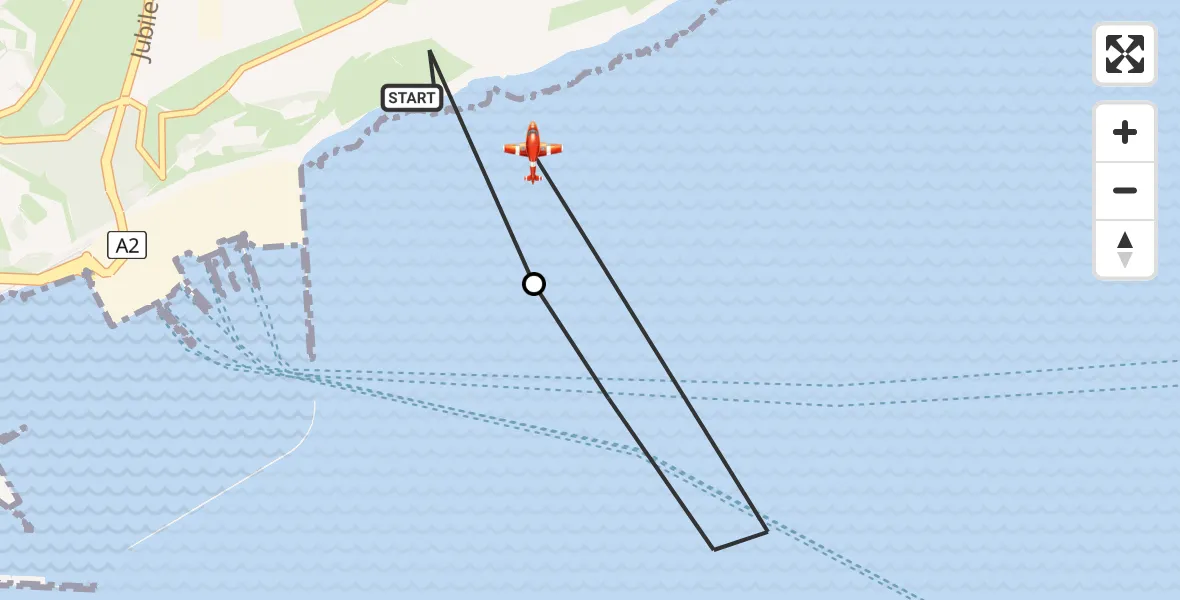 Flight route Coastguard Drone Dover - Dover, 07 August 2026, 01:55