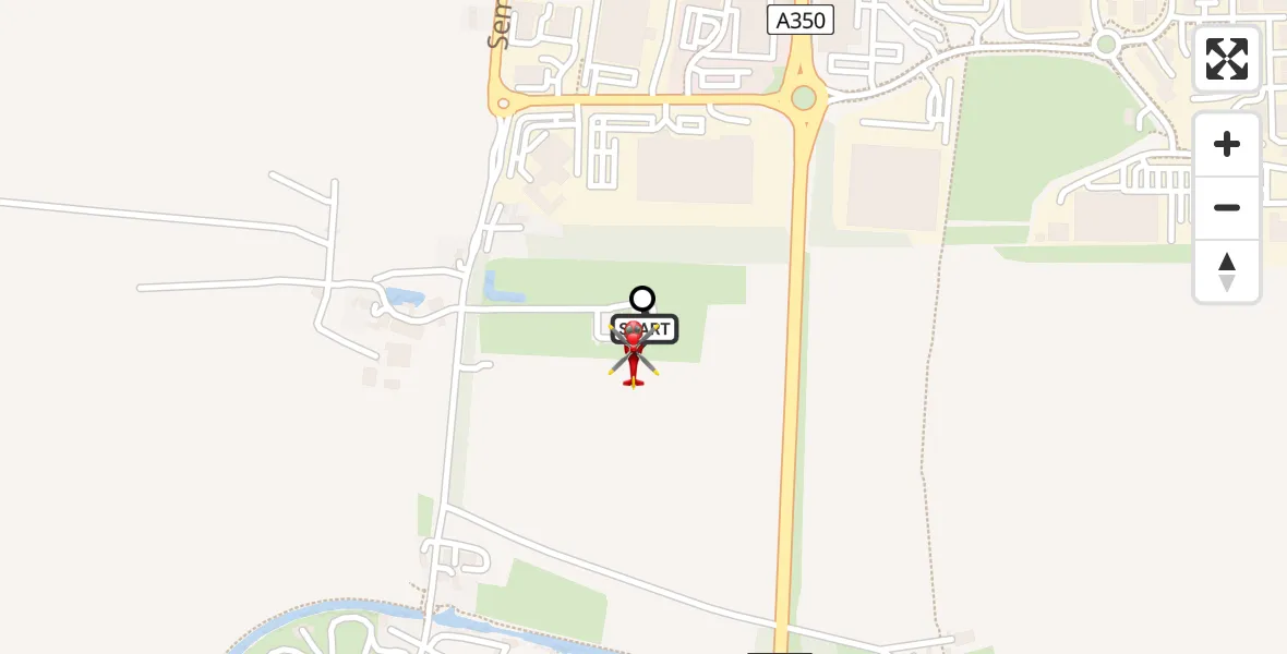 Flight route Air Ambulance Helicopter Wiltshire Air Ambulance - Melksham, 07 August 2026, 06:55