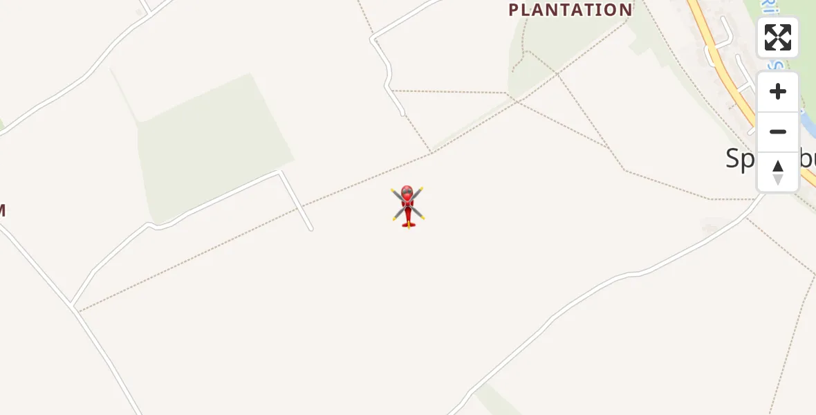 Flight route Air Ambulance Helicopter Spetisbury - Spetisbury, 07 August 2026, 11:03