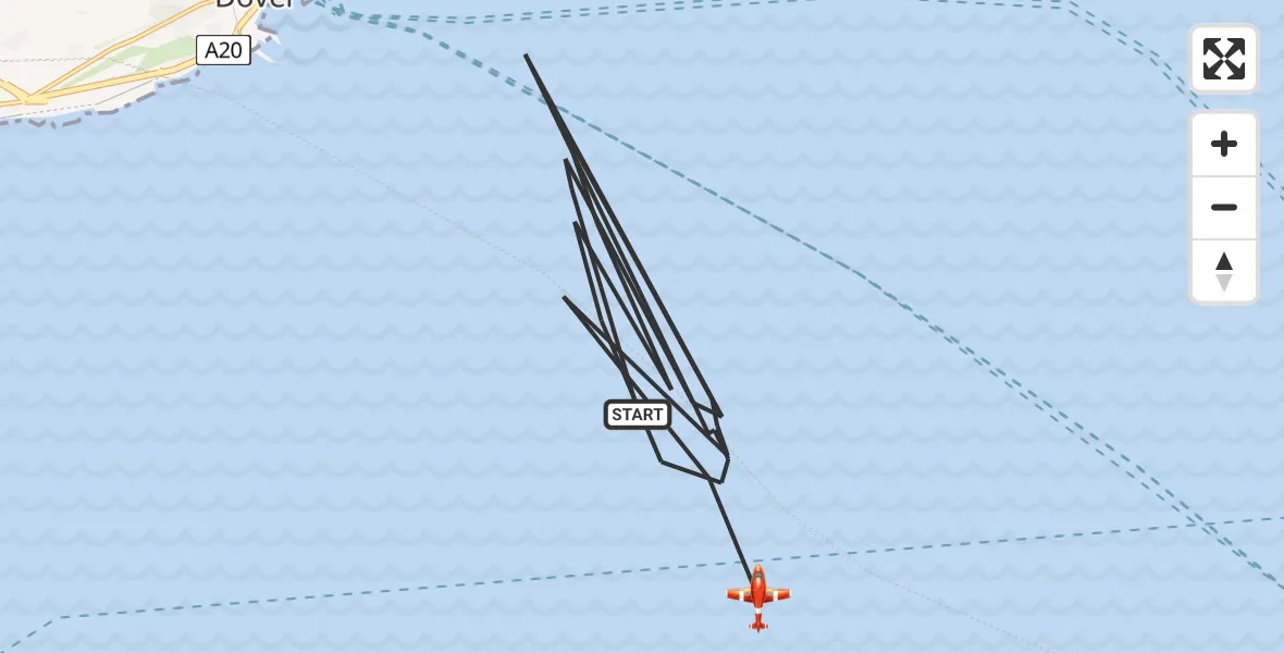 Flight route Coastguard Drone English Channel - English Channel, 08 August 2026, 08:59