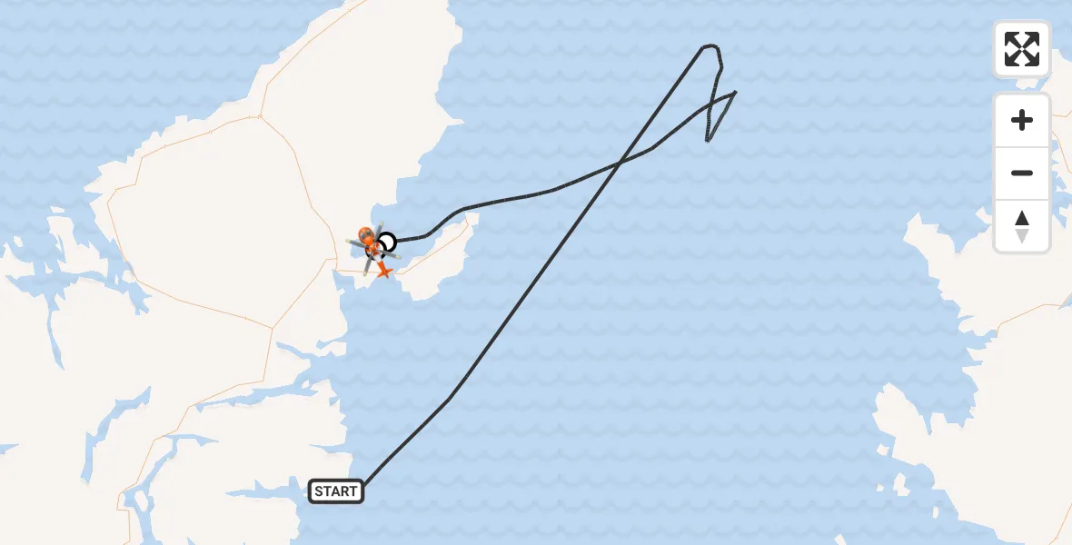 Flight route Coastguard Helicopter Inner Seas - Mealabost, 08 August 2026, 09:08