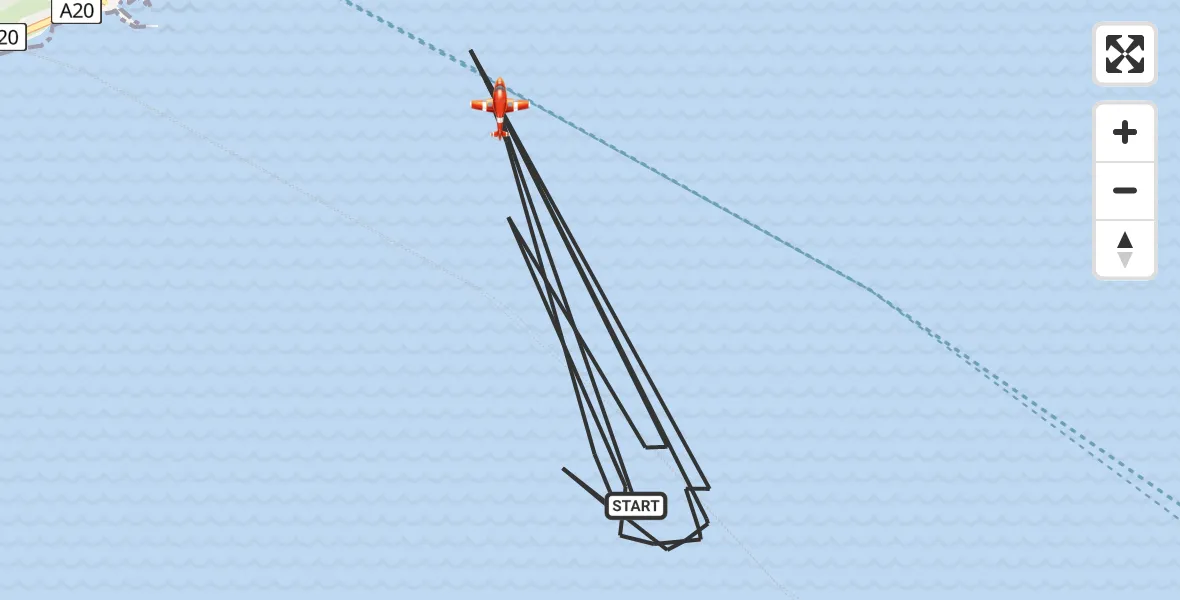 Flight route Coastguard Drone English Channel - English Channel, 08 August 2026, 09:26