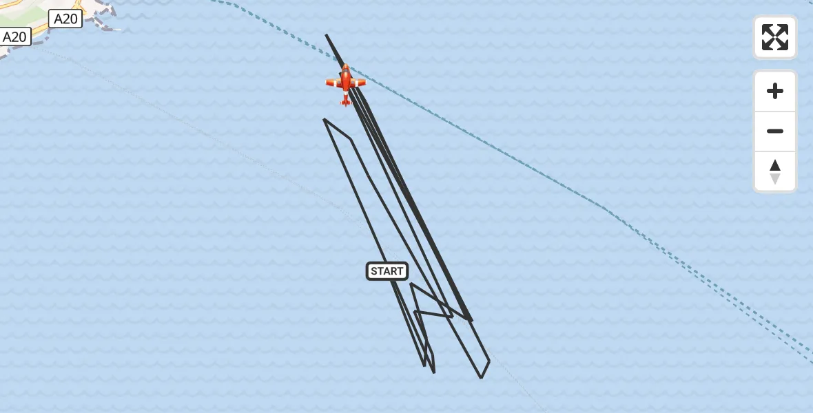 Flight route Coastguard Drone English Channel - English Channel, 08 August 2026, 09:42