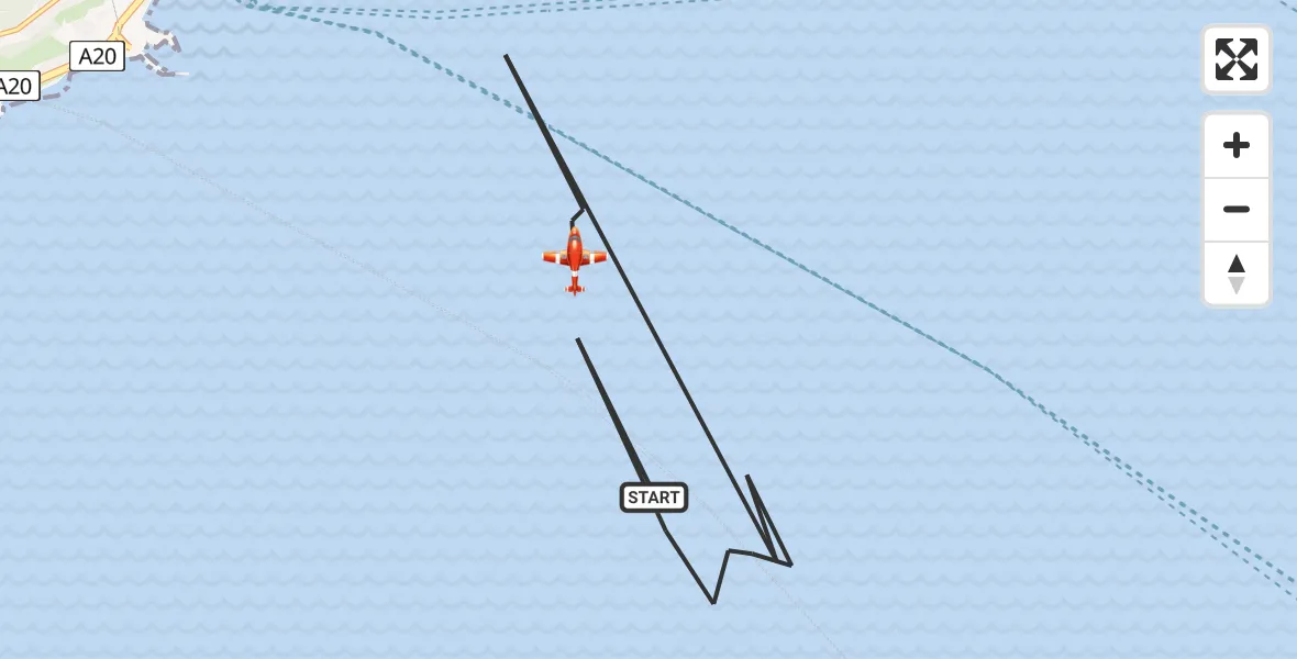 Flight route Coastguard Drone English Channel - English Channel, 08 August 2026, 09:48