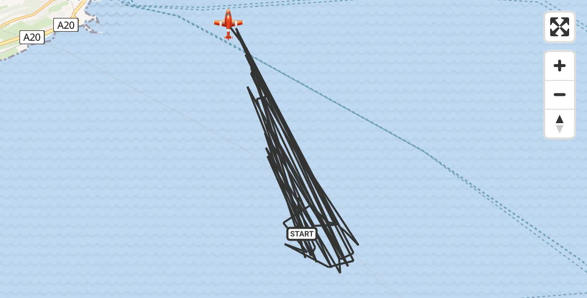 Flight route Coastguard Drone English Channel - English Channel, 08 August 2026, 09:56