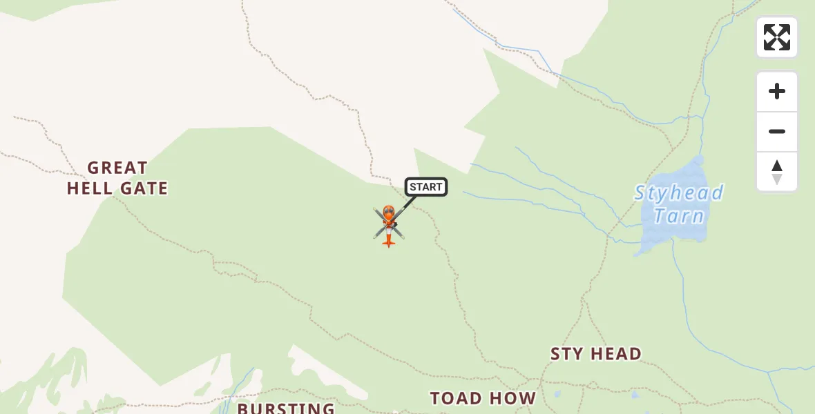 Flight route Coastguard Helicopter Borrowdale - Borrowdale, 08 August 2026, 15:04