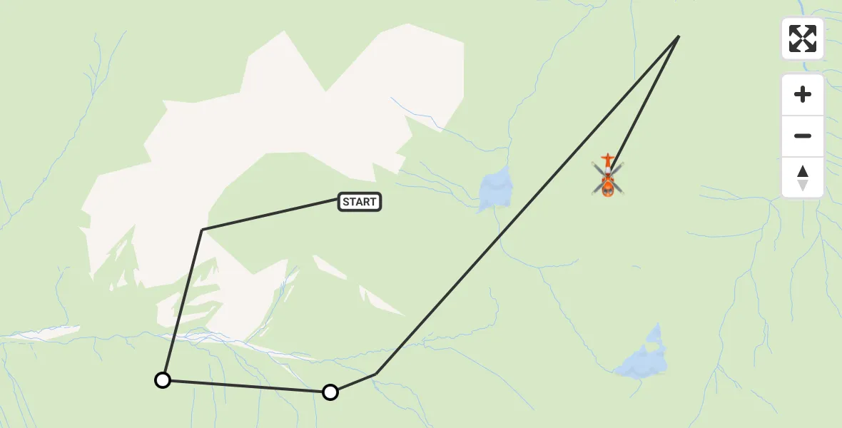 Flight route Coastguard Helicopter Borrowdale - Borrowdale, 08 August 2026, 15:09