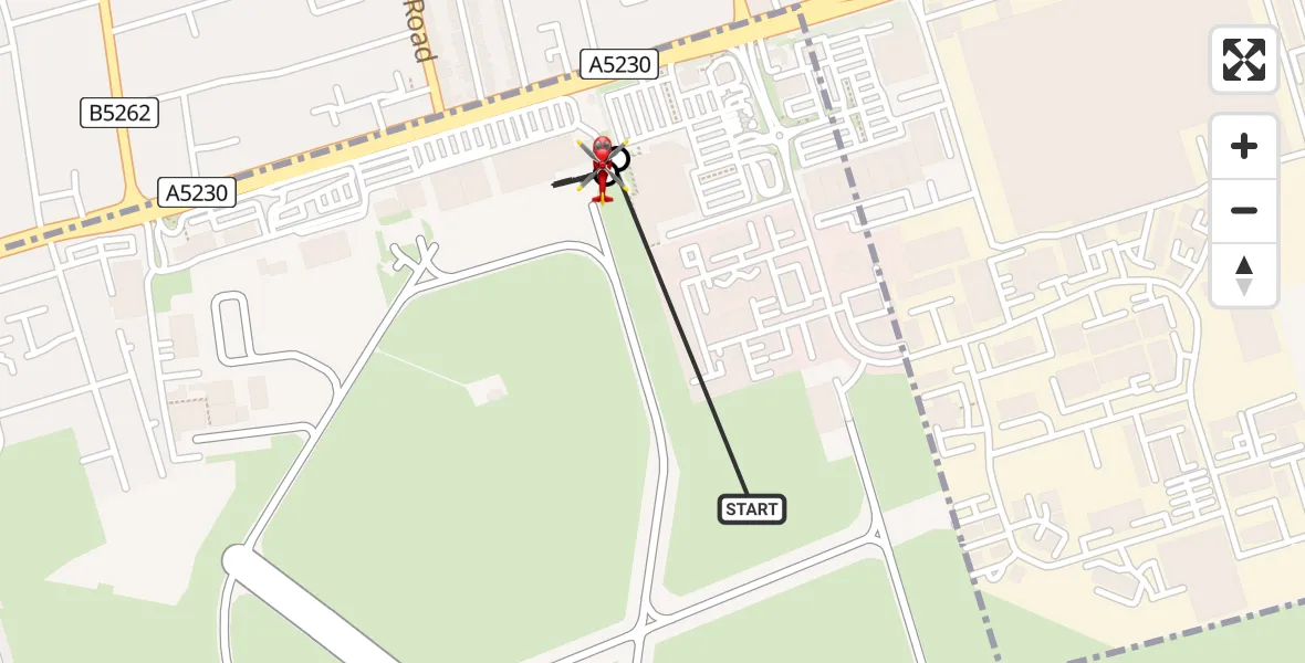 Flight route Air Ambulance Helicopter Blackpool Airport - Blackpool Airport, 08 August 2026, 15:39