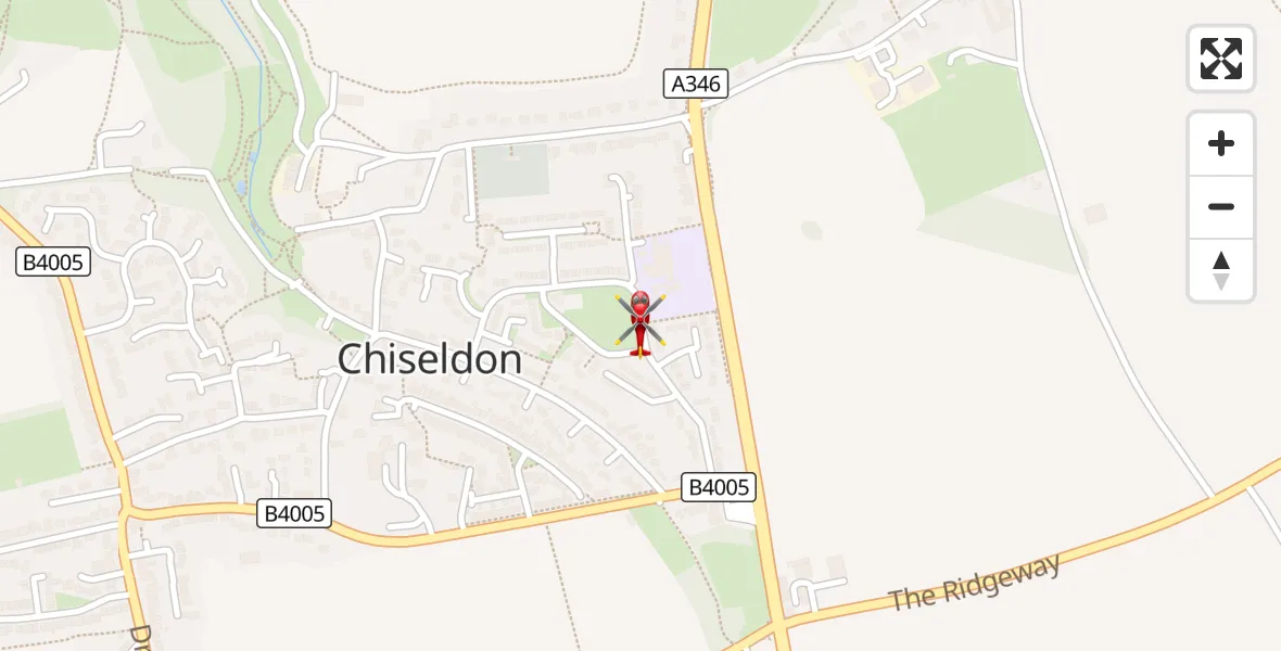 Flight route Air Ambulance Helicopter Badbury - Badbury, 08 August 2026, 15:48
