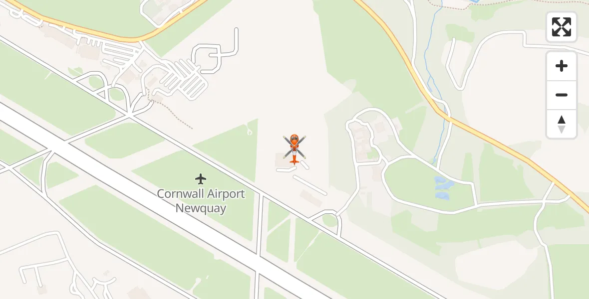 Flight route Coastguard Helicopter Cornwall Airport Newquay - Cornwall Airport Newquay, 09 August 2026, 07:24