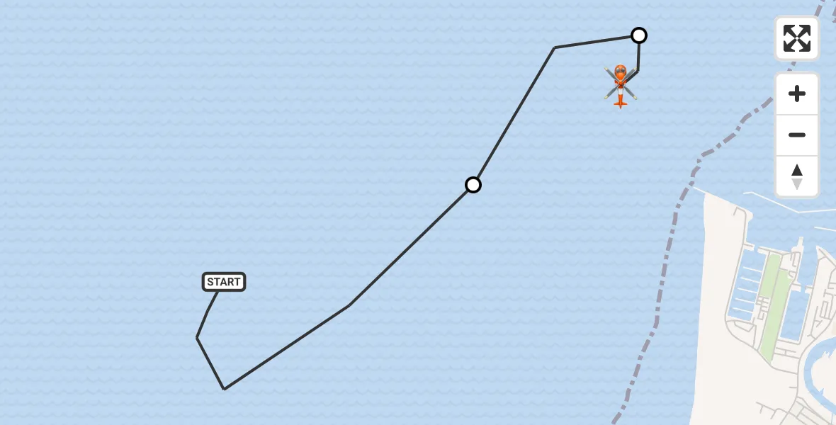 Flight route Coastguard Helicopter Irish Sea - Flimby, 09 August 2026, 10:16