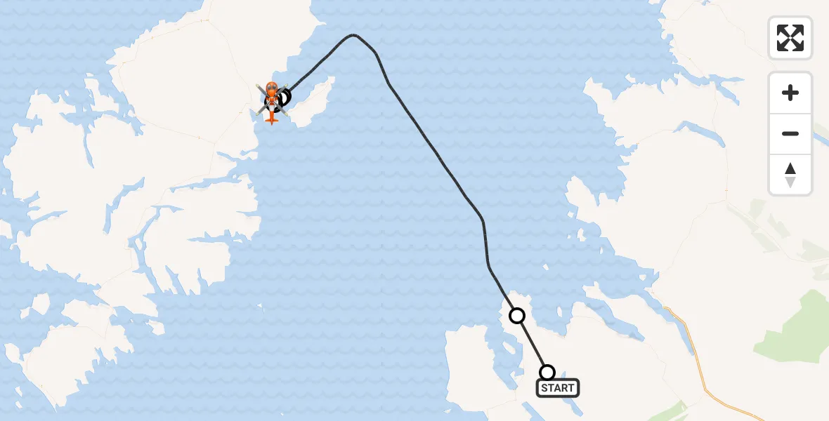Flight route Coastguard Helicopter Fionn Loch - Stornoway Airport, 09 August 2026, 10:23