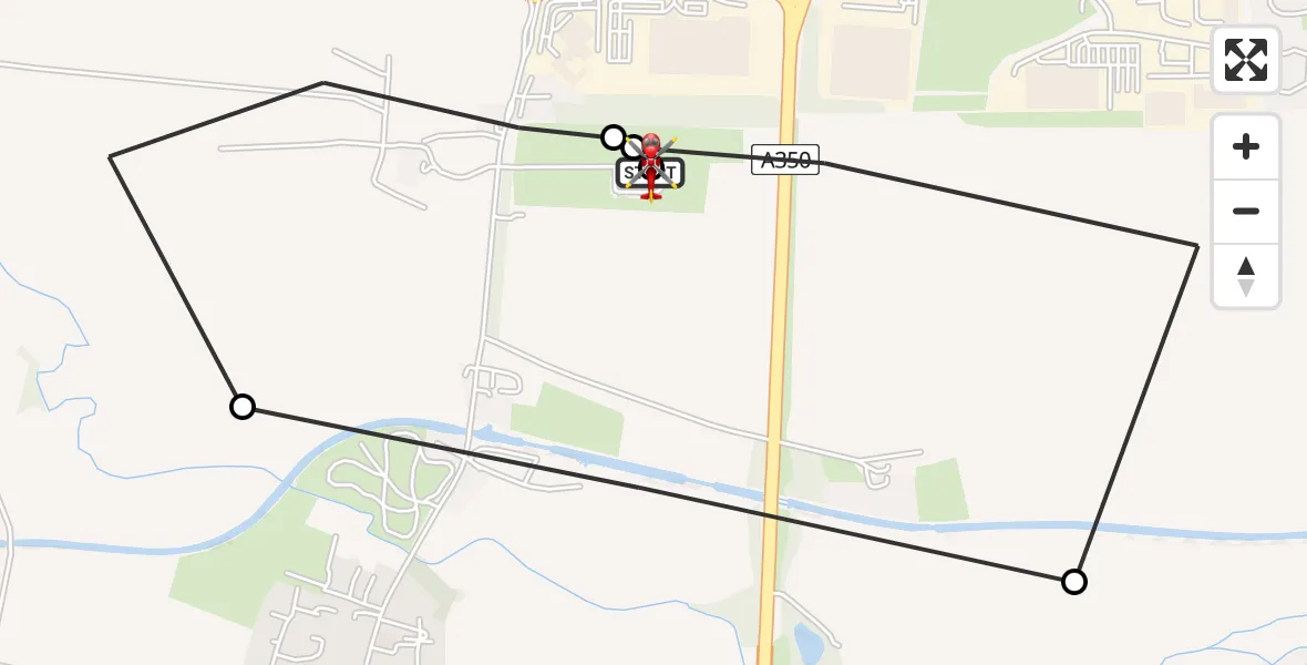 Flight route Air Ambulance Helicopter Wiltshire Air Ambulance - Wiltshire Air Ambulance, 10 August 2026, 07:42
