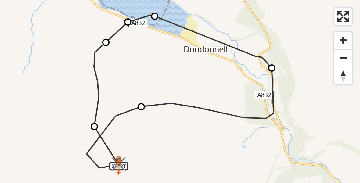 Flight route Coastguard Helicopter An Teallach - An Teallach, 10 August 2026, 15:32