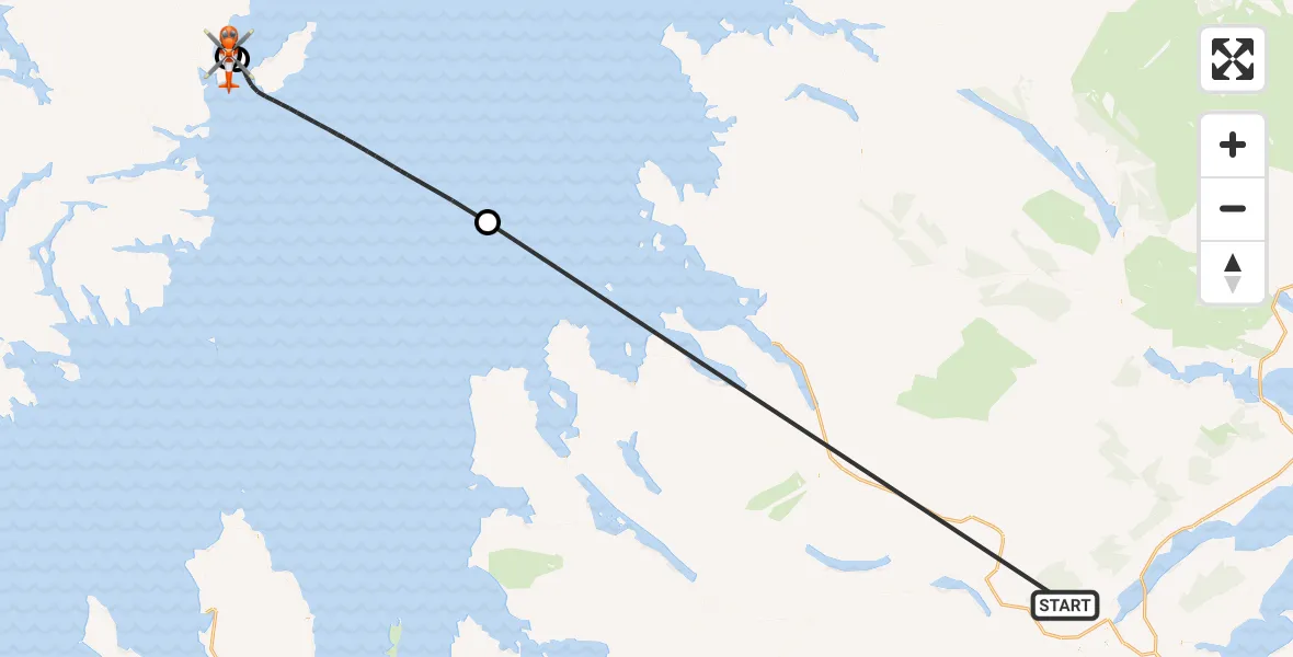 Flight route Coastguard Helicopter Achterneed - Stornoway Airport, 11 August 2026, 02:50