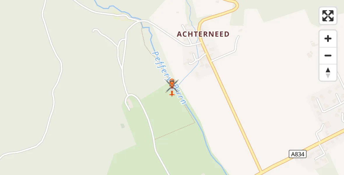 Flight route Coastguard Helicopter Achterneed - Achterneed, 11 August 2026, 03:05