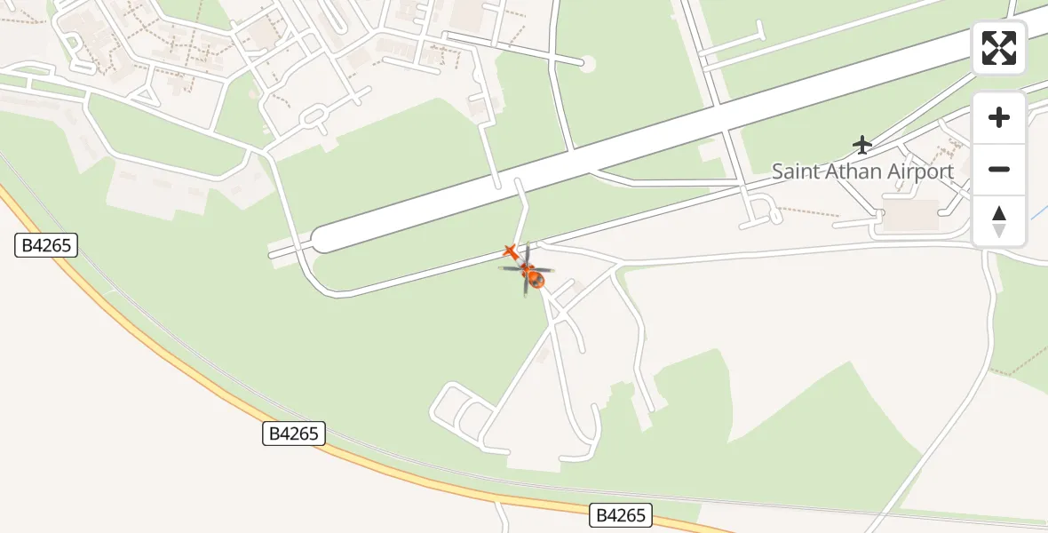 Flight route Coastguard Helicopter MOD St Athan - MOD St Athan, 11 August 2026, 13:00